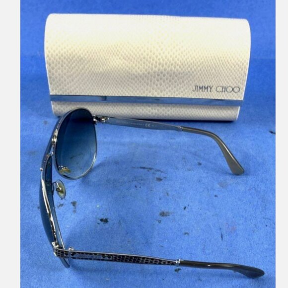 Authentic Jimmy Choo Dominique/S Silver Sunglasses Made in Italy w Case 125mm main image 4